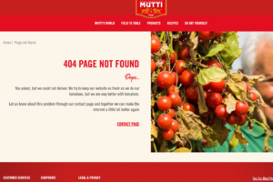 esempio pagina errore 404 Mutti
