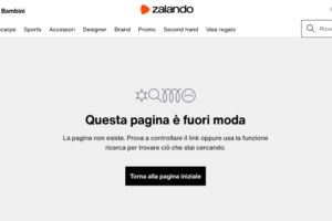 esempio pagina errore 404 Zalando